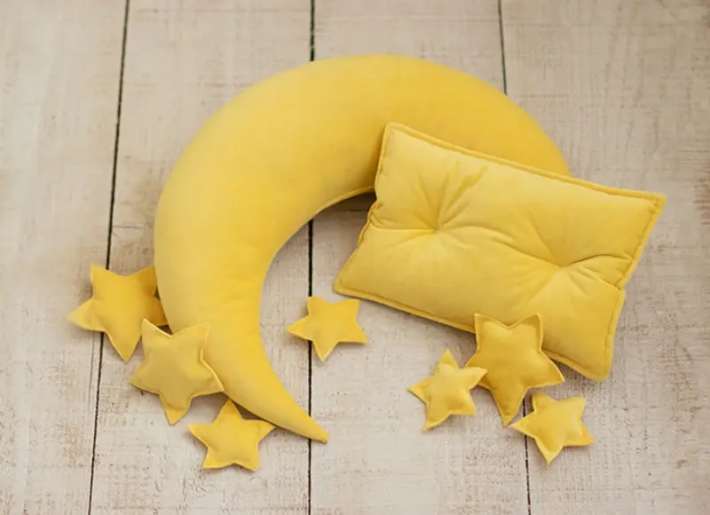 Colorful Posing Moon Props With Pillow Set - Newborn Photography Props - Image 3